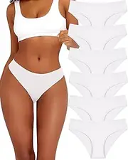 [BeReady] Pack of 6 Women's Cotton Stretch Briefs Cotton Hipster Comfortable Underwear Cotton Underwear Breathable Briefs Women Multipack S-XL