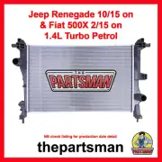 Radiator Fits Jeep Renegade BU & Fiat 500X 5Dr 10/15- 1.4L Turbo Petrol Manual (for: Fiat)