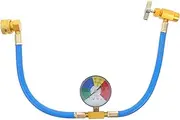 Didiseaon R134A Car Ac Refrigerant Recharge Hose with Gauge, Recharge Piercing Kits for Car AC Charge Hose
