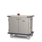 Metro CaseVue CV36LS-NBFH Surgical Case Cart with Solid Doors, Color Flags, and