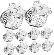 Kisangel 10pcs Police Badge Pins Detailed Cosplay Accessories Party Supplies Police Badge Toy