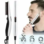 Professional Beard Hair Straightener Styling Brush Electric Men's Beard Comb AU