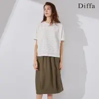 在飛比找momo購物網優惠-【Diffa】後鬆緊腰開衩長裙-女