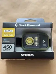 NEW BLACK DIAMOND STORM 450 HEADLAMP COLOR DARK OLIVE FAST FREE SHIPPING