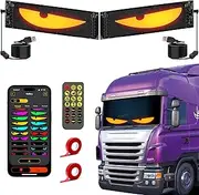 2PCS Devil Eyes Light for Cars,23.6x4.72in Dynamic Big LED Eyes for Truck Windshield,Programmable Ultra-Thin Flexible LED Panel,with Bluetooth APP & Remote Control for Cars Trucks SUVs