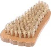 PLAFOPE 1pc Wooden Nail Brush Simple Nail Compact Pig Bristle Manicure Brush for Easy Dust Removal Wood Color