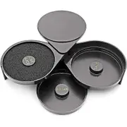 1Pack 3 Tier Bar Glass Rimmer for Margarita and Cocktail,Bartender Tool,Salt Box Spice Container