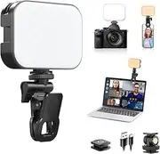 VIJIM Ulanzi Selfie Light, Clip LED Light Panel for Phone/Laptop/Tablet/Computer, Bi-Color Portable Clip Camera Light with Dimmable 2500-6500K with 2000mAh Battery for Selfie/Video Conference/Picture