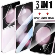 [3in1] Samsung Galaxy Z Flip 6 Premium Hydrogel Front + Back Clear Edge-to-Edge Full Coverage Screen Protector Film ( Z Flip 6)