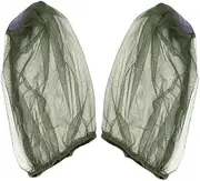 POPETPOP 2pcs Breathable Outdoor Mosquito Net Hat Insect Protection for Camping Hiking Fishing Travel Comfortable Mesh Design for Cool Ventilation and Bug Defense Green