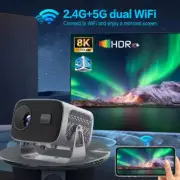 5G Smart LED Mini Projector Bluetooth WiFi Projector Home Theater Android & IOS