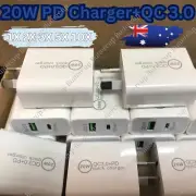 20W Dual USB C Fast Wall Charger Power Adapter Plug AU For iphone Android Lot