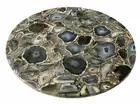 24" Round Agate Table Top Natural stones Handmade Decor