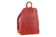 Milleni Genuine Italian Leather Soft Leather Backpack Travel Bag - Red