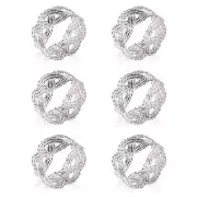 Napkin Ring Wedding Napkin Rings Set of 6 Napkin Holder for Table Decoration