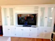 CONCORD 4 PIECE WALL UNIT TV ENTERTAINMENT CENTRE BOOKCASE BOOKSHELF WHITE MDF