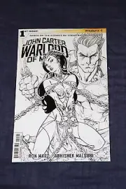 JOHN CARTER WARLORD OF MARS V. 2 # 1 J SCOTT CAMPBELL SKETCH ART BOARD VARIANT