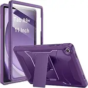 [Soke] Case for Samsung Galaxy Tab A9 Plus 2023, with Built-in Screen Protector and Kickstand, Rugged Full Body Protective Cover for Galaxy Tab A9+ 11 Inch Tablet [SM-X210/X216/X218],Purple