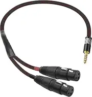 XMSJSIY 4.4mm to Dual XLR 3 Pin Balance Female Headphone Audio Splitter Adapter Cable HiFi for PHA2A WMLA ZX300A DAC AMP - 0.5M/1.6FT (4.4mm to 2*XLR Female)