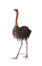 Vintage Style Standing Emu Bird Metal Ornament Home Garden Decor