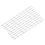 12 Pack Acrylic Round Rod 6mm x 12-inch Clear Solid Plastic PMMA Bar Stick