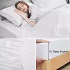 *White* New 2 Long single Fitted & King Flat 5PC Split Sheet set 1000TC Cotton