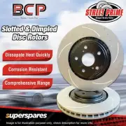Slotted Pair Rear Disc Brake Rotors for Toyota Corolla AE102 AE112 Seca (for: Toyota)