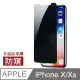 iPhone X/XS濃黑防窺透明非滿版半屏手機貼膜