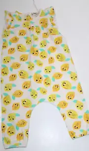 NWT The Bonnie Mob Boutique Baby Romper Jumper Yellow Lemons Size 3-6 Months New
