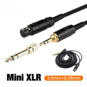 Mini XLR to 3.5mm/6.35mm Headphone Audio Cable Adapter Aux Cord Replacement Wire