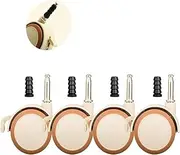 Castor Wheels,Set of 4 Child Crib Caster Rubber Swivel Cot Castors,2-Inch Furniture Wheel,Baby Crib Wheel Accessories,Capacity 150kg,Double Wheel,Silent,with Metal Plunger Stem M7x27mm,with Sleeve