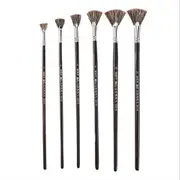 6pcs/Set Special offer Wild Boar Bristle brush pen set fan shape art supplies painting pen oil painting brush Student Stationery