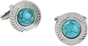 [JYHLSHBA] Cufflinks For Men 1 Pair Of Round Gemstone Zircon Cufflinks Men'S French Suit Shirt Cufflinks Armpins