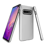 For Samsung Galaxy S10+ Plus Case, Armour Silver Protective Durable Phone Cover