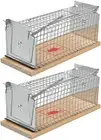 2 Pack Rat Trap Live,Mouse Rodent Trap,Live Mouse Cage,Small Rat Cage,Iron Ra...