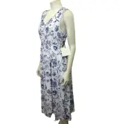 CYNTHIA ROWLEY V NECK FLORAL MIDI DRESS sz 6 NEW WITH TAG