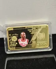 Michael Jordan Gold Token Coin including Display Box Chicago Bulls