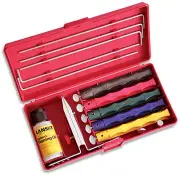 Lansky Deluxe 5-Stone System 5 Hone Kit Extra Coarse Medium Fine LKCLX