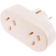 KORJO KAEUDA Dual Aust. To Single Euro Travel Adaptor Dual Australian Sockets To European