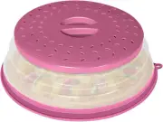 Collapsible Microwave Splatter Cover for Food, Vented Microwave Lid with Hook Ho