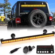 36" LED Traffic Advisor Emergency Hazard Warning Strobe Light Bar Amber Control