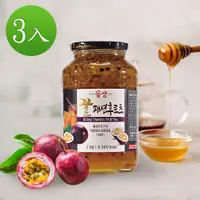 在飛比找ETMall東森購物網優惠-【韓味不二】3罐組-花泉蜂蜜百香果茶1kg-韓國進口