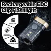 Multifunction Dimming Flashlight Light Keychain Powerful Waterproof Usb Leb Mini