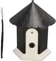 XIASABA Outdoor Ultrasonic Bark Control Bird House Design Adjustable Control Dog Bark Deterrent Ideal for Backyard to Keep Your Space Quiet and Peaceful