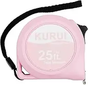 KURUI Pink Tape Measures Retractable 25Ft, Measuring Tape with Fractions, Easy Read Tape Measurer Inch/Metric Scale