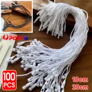 Clothing Tag Hang String Fastener Labelling Bullet Head Lock Swing Ties 10/20cm