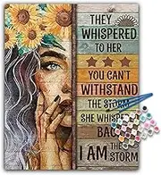 Offito Paint by Numbers Kit for Adults - Inspirational Adult Paint by Number Kits on Canvas for Beginners, DIY Acrylic Oil Number Painting Kits for Home Wall Decor Gift 16"x20" (Without Frame)