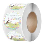 Easter Toy Sticker Seal r Thanks Handmade Crafts Decoration Label Rabbit Round
