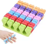 MWOOT 6 Pairs Toe Separators Finger Spreader Set, Soft Sponge Finger Toe Divider Spacer Cushions Nail Art Manicure Tools for Gel Polish Coating Painting Pedicure