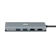 Adesso USB C Docking Station Multiport Adapter Dongle Type C Hub 2 HDMI Support